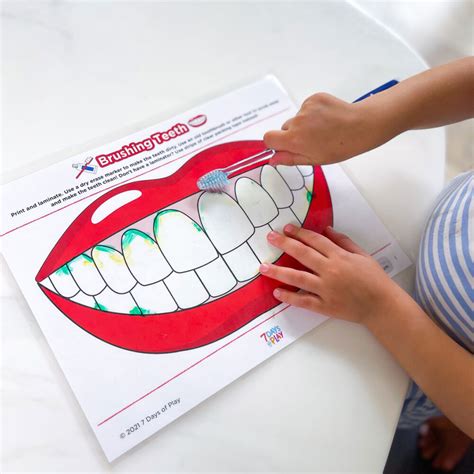 Printable Brush Teeth Activity
